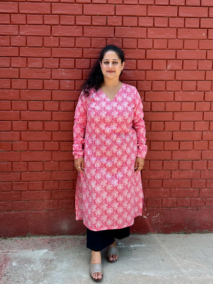 Gulabi Bagh Cotton Kurta