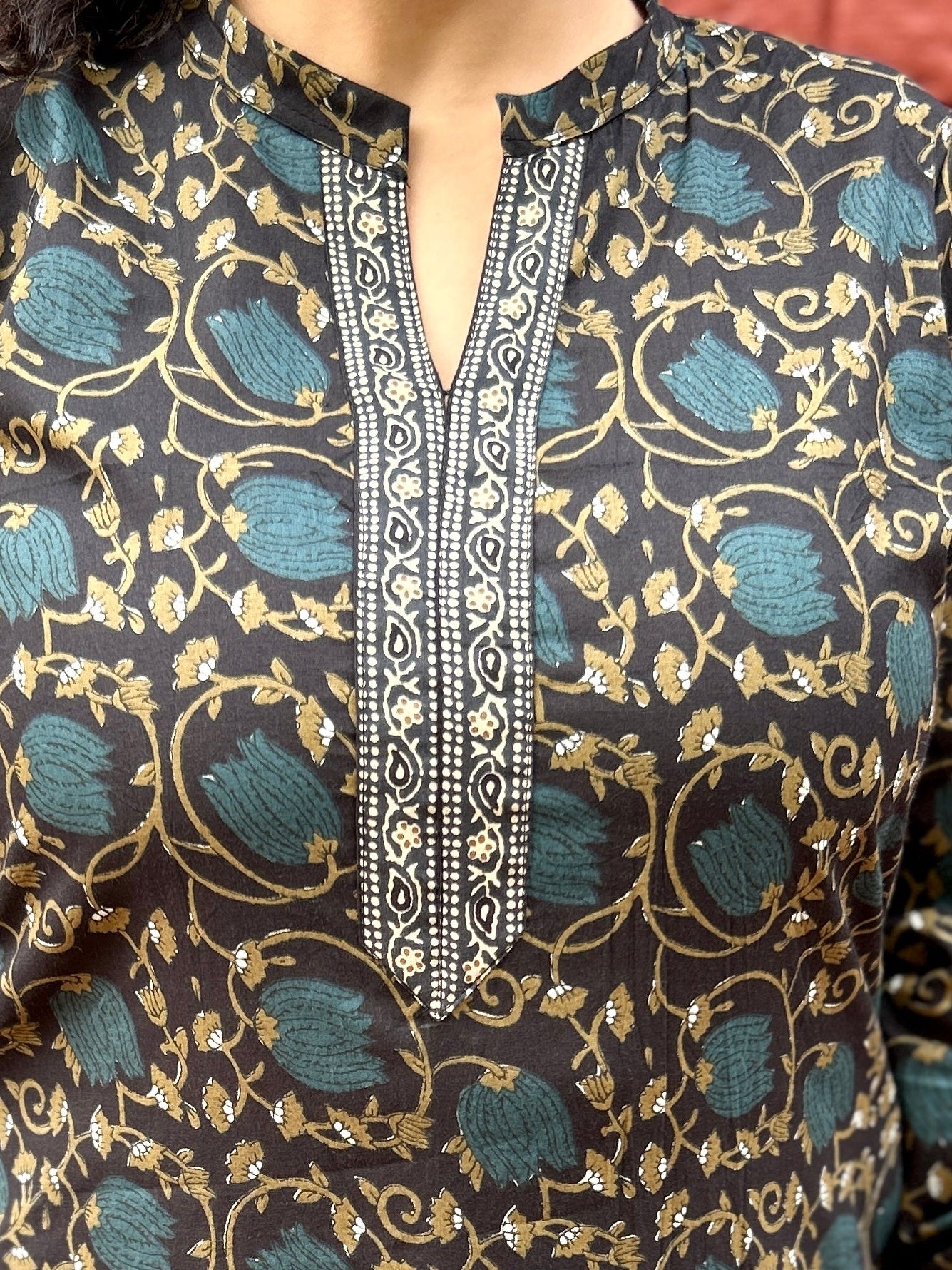 Black Lotus Ajrakh Kurta