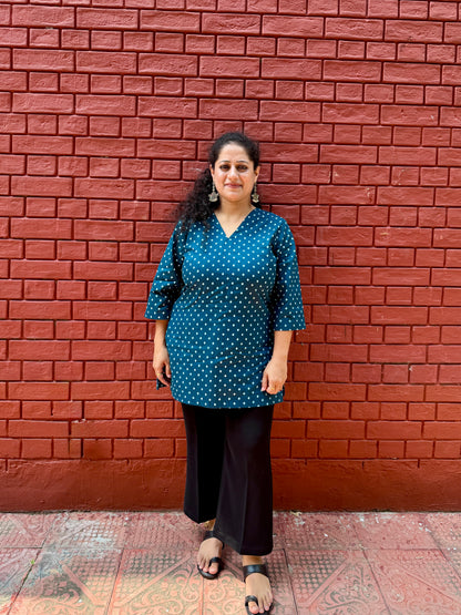 Blue Dot Kurta