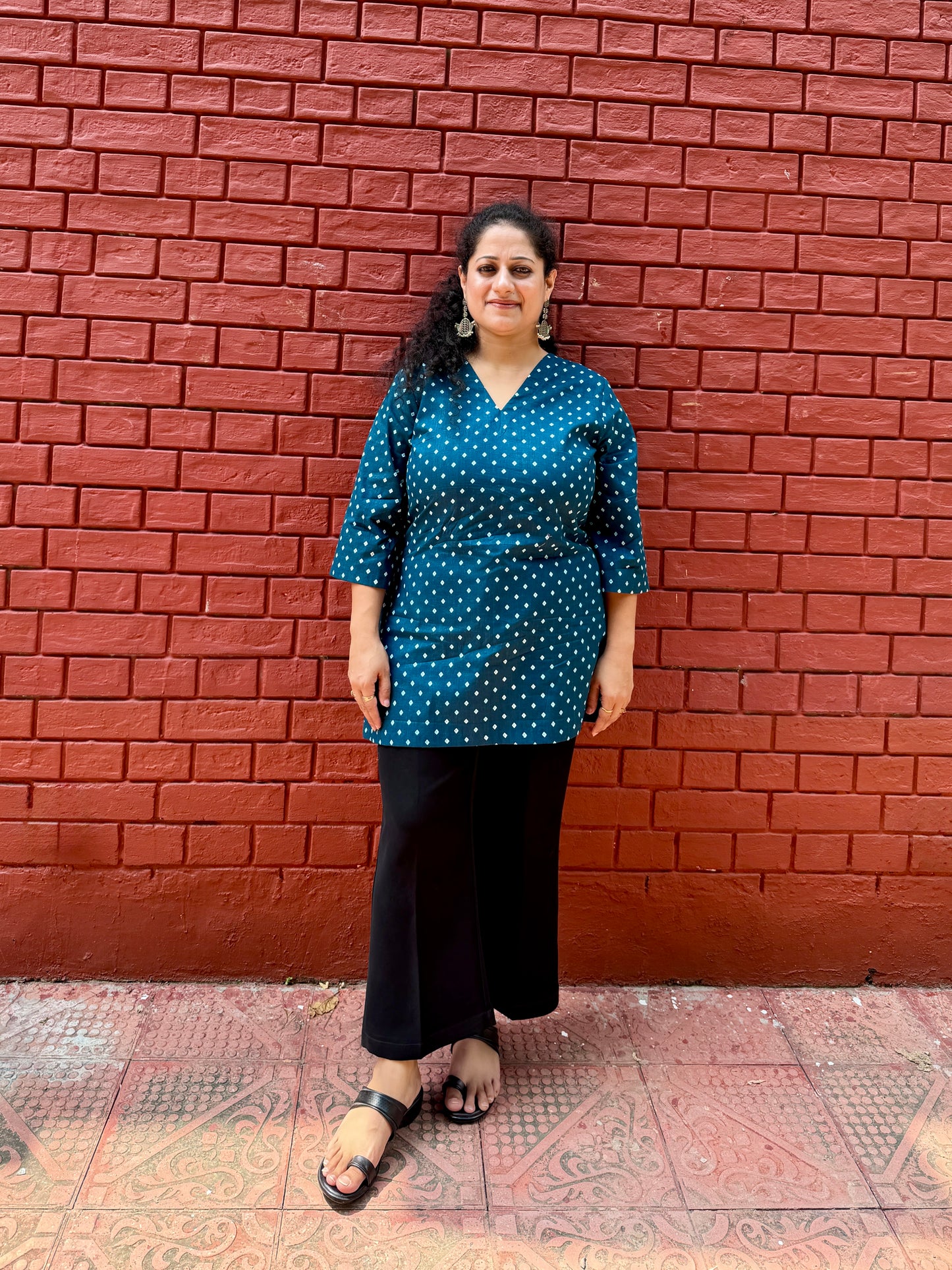 Blue Dot Kurta