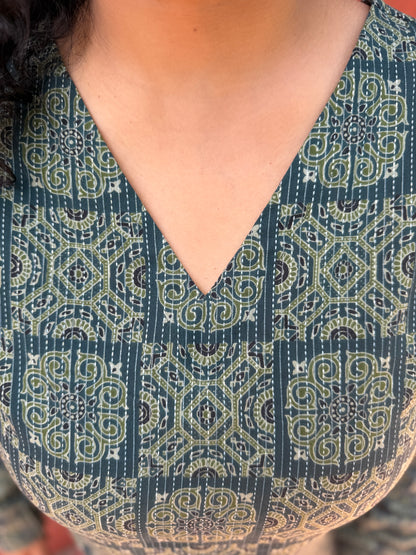 Olive Jaal kurta