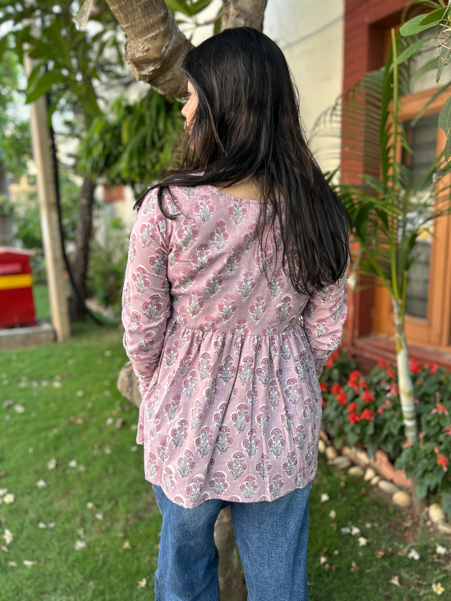 Pink Chudhi Sleeves Top