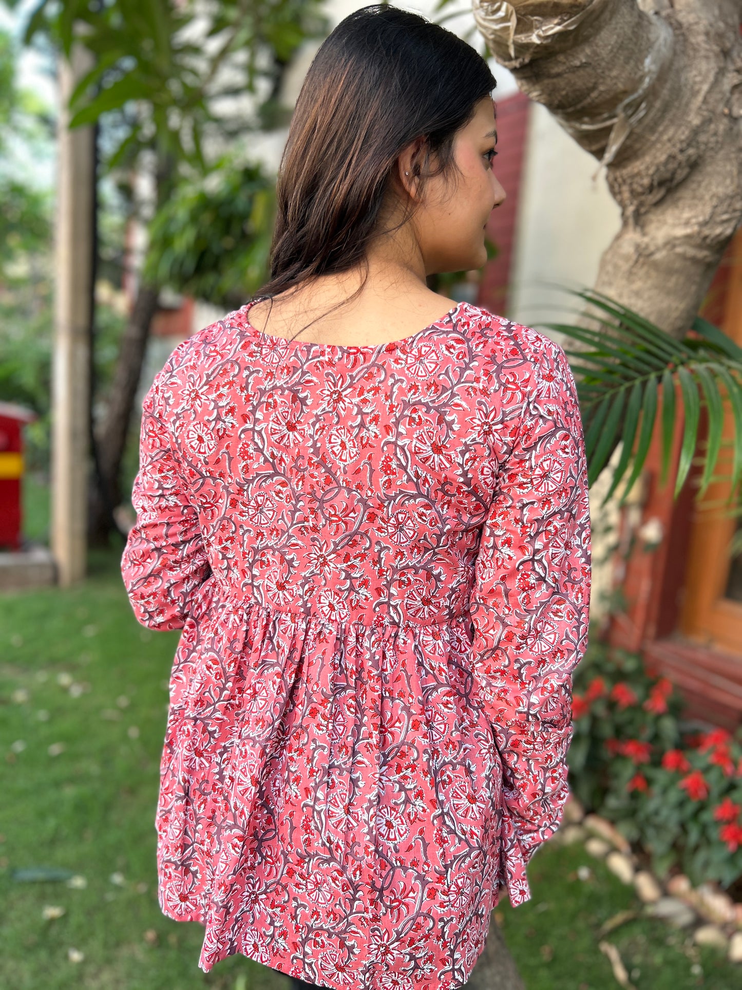 Soft pink floral top