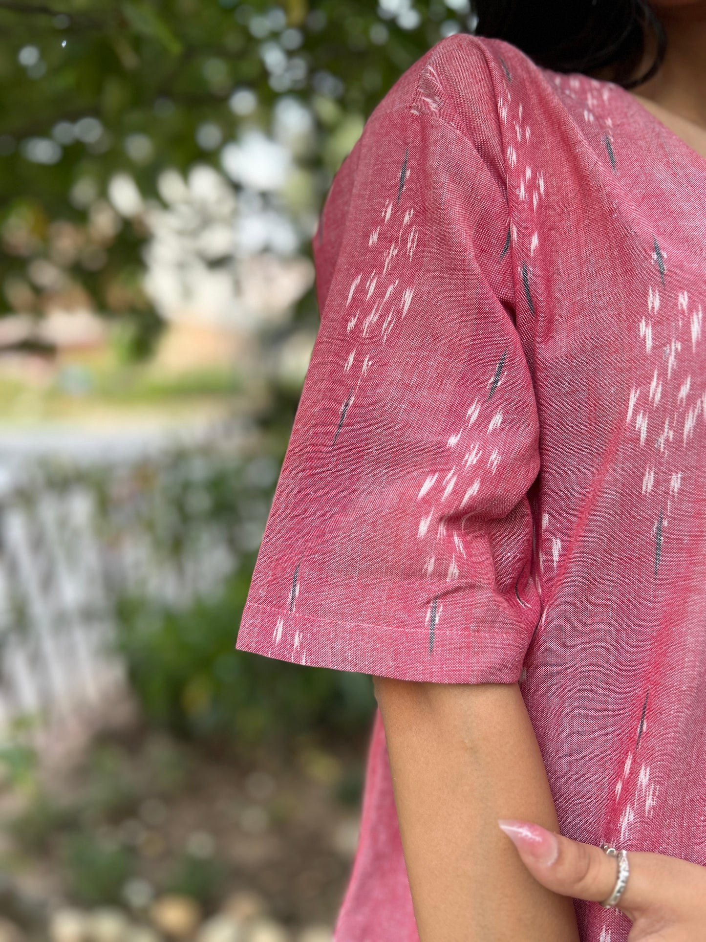 Soft Pink Ikkat Shirt