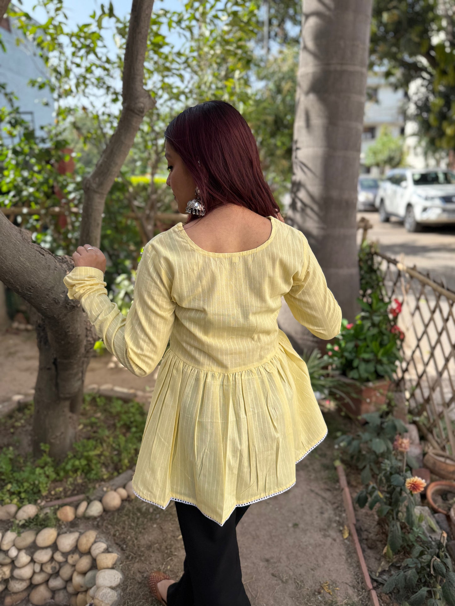Lemon lace top