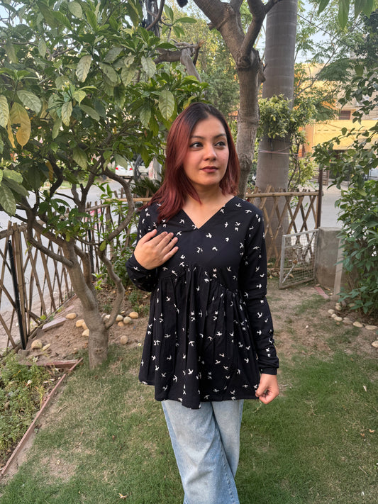 Black Bird Booti Top