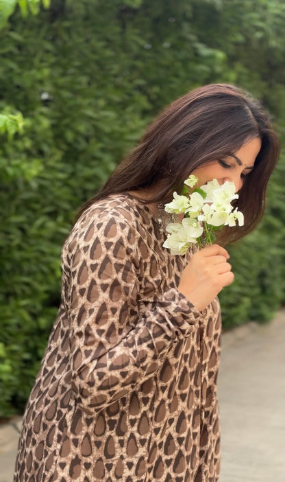 Bagh Rust A-Line Kurta