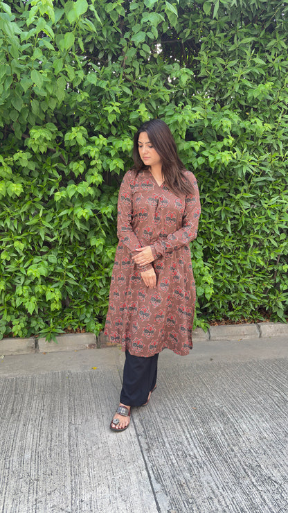 Amber Buta A-Line Cotton Kurta