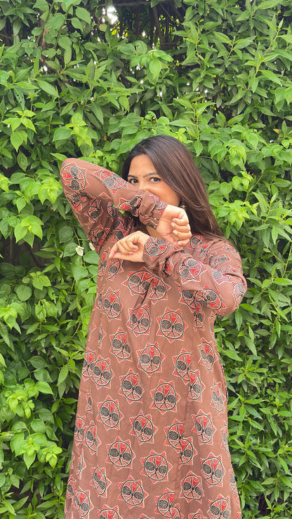 Amber Buta A-Line Cotton Kurta
